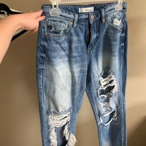 KANCAN distressed boyfriend jeans